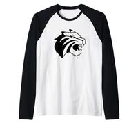 Trinity University Tigers Mascot Head Lee Roy Camiseta Manga Raglan