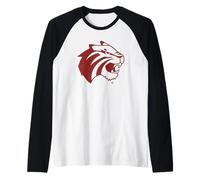 Trinity University Tigers Mascot Head Lee Roy Camiseta Manga Raglan