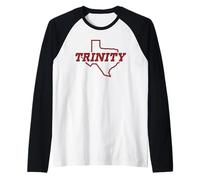 Trinity University Tigers State of Texas Logo Camiseta Manga Raglan
