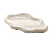Trinket Dish, Bandeja de Placa para Joyas, Bandeja de Cerámica, Pequeña para Llaves, Decoración para Pasillo,Mesa, Regalo de Cumpleaños para Mujeres (Gran Nube Blanca)