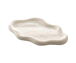 Trinket Dish, Bandeja de Placa para Joyas, Bandeja de Cerámica, Pequeña para Llaves, Decoración para Pasillo,Mesa, Regalo de Cumpleaños para Mujeres (Gran Nube Blanca)