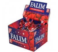Trinovi Falim - Goma de mascar sin azúcar, sabor a fresa, 100 unidades en caja, sabor refrescante, frescura duradera, sin azúcar, sin azúcar, con sabor a fresa en caja