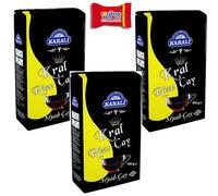 Trinovi Karali Té negro, 3 x 500 g, té Karali Kral Rize, té negro turco, sabor intenso, perfecto para el desayuno y el té de la tarde, hojas sueltas, placer tradicional