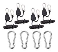 Trinquete de cuerda de 4 piezas con pie de gancho, cuerda larga ajustable