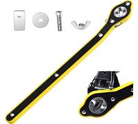 Trinquete de gato que ahorra mano de obra de 13.4 pulgadas de largo para automóvil, gato de tijera de metal con mango de 0.24 pulgadas de grosor, llave de llanta de neumático de garaje de 0.98