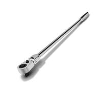 Trinquete Powerbuilt 649953 Pro Tech de 3/8"" x 17"" de largo alcance con mango de contorno - con mango extra largo, cabezal flexible de trinquete