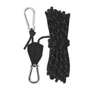Trinquetes para tienda de campaña ligera con clip para camping, tienda de campaña, poleas fijas, tensor con mosquetón