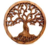Trintura Árbol de madera - Acacia Wood Life Decor - Viking Wall Mural, Natural Wood Sculpture, Tree of Life Art