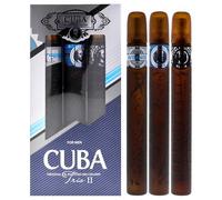 Trio 2 by Cuba for Men - 3 Pc Gift Set 1.17oz EDT Spray, 1.17oz Cuba Shadow EDT Spray, 1.17oz Cuba Prestige Black EDT Spray