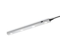 Trio 273170487 - Luz de cocina, 4 luces, 4 W, con interruptor, 350 lm, 4 x 55 x 2 cm, color plateado