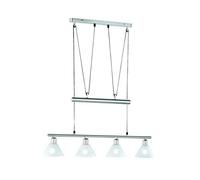 Trio 3751041-07 Serie 3751 - Colgante con 4 luces, bombillas excluidas, E14, 40 W, 230 V E, IP20, 80 x 14 cm, diámetro 14 cm, metal, blanco