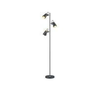 Trio 408800332 Lámpara de Pie Robusta con 3 Luces Edward, Negro, 38 x 160 x 23 cm