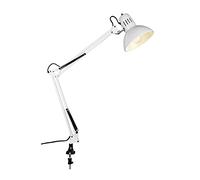 Trio 5029010-01 Serie 5029 - Sobremesa, bombilla excluida, E27, 60 W, 230 V, A++, E, IP20, 63,5 x 90 x 57 cm, diámetro 17 cm, metal, blanco