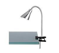 Trio 528380107 Serie 5283 - Sobremesa, bombilla incluida, SMD, LED, 3,8 W, 350 lm, 3100 K, 230 V IP20, alto 40 cm, plástico, níquel mate