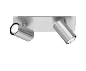 Trio 802400207 Serie 8024 - Focos con 2 luces, bombillas excluidas, GU10, 35 W, 230 V E, IP20, 15 x 30 x 9 cm, metal, níquel mate