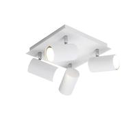 Trio 802430401 Serie 8024 - Focos con 4 luces, bombillas excluidas, GU10, 35 W, 230 V, A++, E, IP20, 15 x 24 x 24 cm, metal, blanco