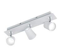 Trio 873110331 - Foco LED de 3 bombillas, 6 W, 550 lm, 3000K metal estera blanca IP20, color blanco