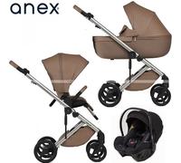 Trio Anex Eli Secret (Capazo,Chasis,Asiento Silla de Paseo,Silla de Coche Cosmo e Adaptadores para Grupo 0+)