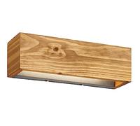 Trio, Aplique, Brad incl. 1 x LED,SMD,13,5 Watt,3000K,1500 Lm. Cuerpo: Madera natural, color de la madera A:37,0cm, A:11,0cm, P:11,0cm Luz de arriba y abajo,Regulable mediante interruptor