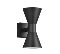 TRIO Aplique de Exterior Ardas 212560232, aluminio fundido a presión negro mate, excl. 2x GU10