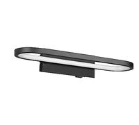 Trio, Aplique, Gianni incl. 1 x LED,SMD,17,0 Watt,3000K,1700 Lm. Cuerpo: Metal, estera negra A:40,0cm, L:14,0cm, A:7,5cm Interruptor,Montaje de la pared,IP44,Fuente de luz no reemplazable