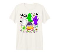 Trio Campistas espeluznantes Gracioso Lindo Pero Espeluznante Ghouls & Fantasmas Camiseta Premium