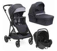 Trio Chicco Seety Boston Grey con Kory Essential i-Size Negro Capacidad 22 Kg