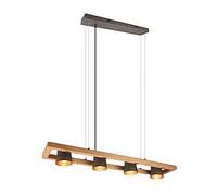 Trio-Leuchten Lámpara colgante Bell 4xE14 máx. 25 W níquel antiguo regulable sin bombilla