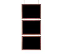 Trio colgante Boards acabado en color caoba.