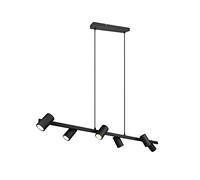 Trio, Colgante, Marley 6xGU10, max.35,0 W Cuerpo: Metal, estera negra A:115,0cm, L:18,0cm, A:150,0cm IP20,Sin bombilla,Regulable en altura