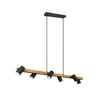 Trio, Colgante, Marley 6xGU10, max.35,0 W Cuerpo: Metal, estera negra A:115,0cm, L:20,0cm, A:150,0cm IP20,Sin bombilla,Regulable en altura