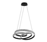 Trio, Colgante, Nuria incl. 1 x LED,SMD,60,0 Watt,2300+3000+4000K,7200 Lm. Cuerpo: Metal, estera negra Ø:60,0cm, A:150,0cm Regulable mediante interruptor,DIP-Switch