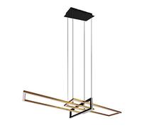 Trio Lighting Lámpara colgante LED Salinas, color latón, metal, 110 cm de largo
