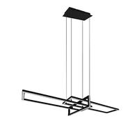 Trio Lighting Lámpara colgante LED Salinas, 3.000 K, negro mate