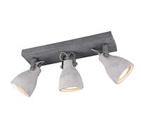 Trio Concrete - Foco de 3 bombillas GU10 42 W, metal hormigón, gris, IP20