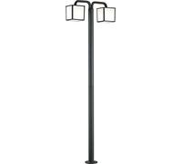 Trio Cubango - Farola con 2 luces, inPlafon, bombilla E27, LED, 6 W, 470 lm, color antracita