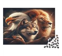 Trío de Animales Salvajes 1000 Piezas Papel Ecológico Rompecabezas Clásicos Amantes De La Familia Descompresión Juego Regalos Paquete De Valor 38x26cm/1000pcs
