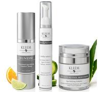 Trío de Cuidado Anti-Edad Kleem Organics - Crema de Retinol, Suero de Vitamina C & Crema de Ojos | Reduce Arrugas, Reafirma, Ilumina e Hidrata | Rutina Completa para una Piel Juvenil y Radiante