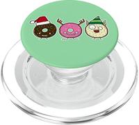 Trío de donas de Navidad Santa Divertido Elfo y Reno PopSockets PopGrip para MagSafe