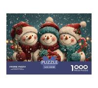 Trío de Hombres de Nieve de Navidad Material De Cartón No Tóxico Hobby Reducir Tensión, Disfrutar Tranquilidad Y Entretenimiento De Fin De Semana 52x38cm/1000pcs