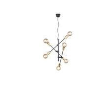 TRÍO DE ILUMINACIÓN CRUZ 3 BRAZOS AJUSTABLES 6 LUCES NEGRO MATE Y ORO 30670063