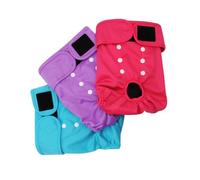 Trío de pañales lavables para perros para mujeres en calor, elegantes colores sólidos para todos los tamaños, lavables a máquina
