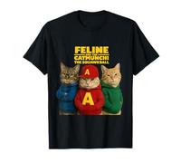 Trío de parodias de Gatos, Divertido capricho de Acción de Gracias con felinos Camiseta