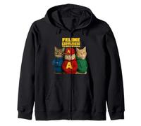 Trío de parodias de Gatos, Divertido capricho de Acción de Gracias con felinos Sudadera con Capucha