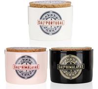 Trío de Sales Gourmet con Flor de Sal Portuguesa, Sal Rosa del Himalaya y Sal Negra del Himalaya, Pack de 3 x 150g, Sales Naturales para Cocinar y Finalizar Platos