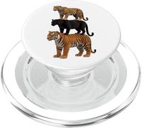 Trío Felinos Tigre Pantera Jaguar Fauna Salvaje PopSockets PopGrip para MagSafe