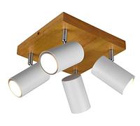 Trio, Foco, Marley 4xGU10, max.35,0 W Cuerpo: Metal, estera blanca A:22,0cm, L:22,0cm, A:16,0cm IP20,Sin bombilla