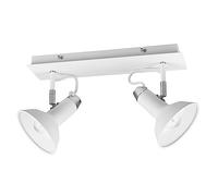 Trio, Foco, Roxie 2xE14, max.10,0 W Metal, estera blanca, Cuerpo: Metal, estera blanca A:40,0cm, L:13,0cm, A:22,8cm IP20,Sin bombilla