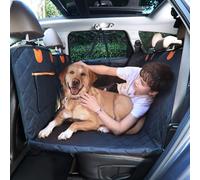 Trio Gato Extensor de Asiento Trasero para Perros. Funda de Asiento de Coche con Parte Inferior Reforzada Dura y Malla. Hamaca Resistente, Solapas Laterales Grandes, protección Completa para