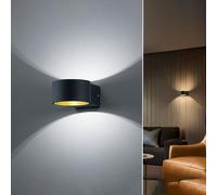 Trio Lacapo Lámpara LED De Pared Up & Down Negro Mate & Oro 4,5W 3000K